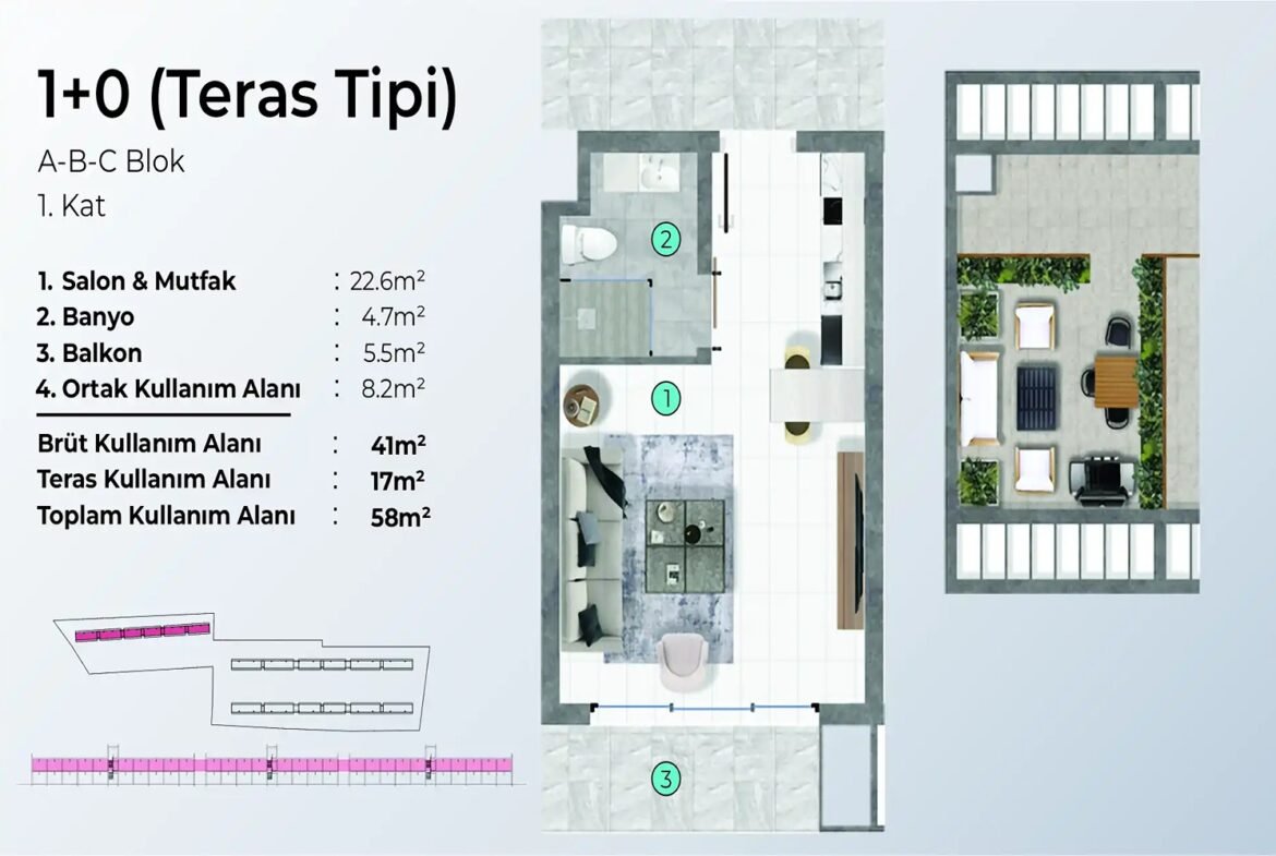 Akol Global - Salamis Holiday Homes Stüdyo Daire