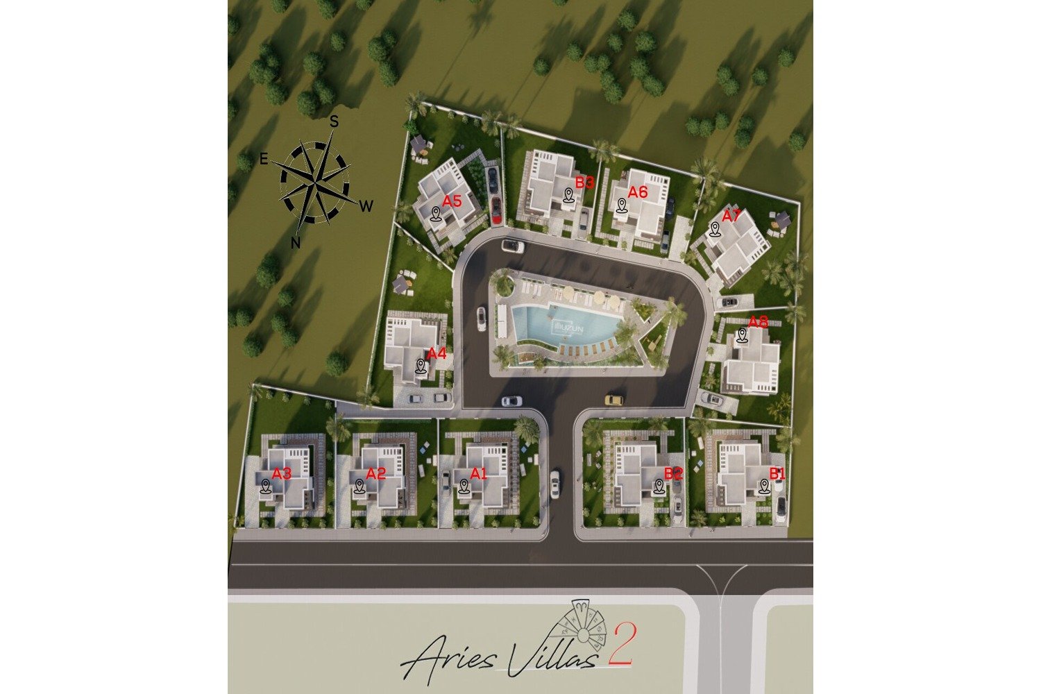 Uzun Group - Zodiac City Aries A Tipi 3+1 Müstakil Havuzlu Villa