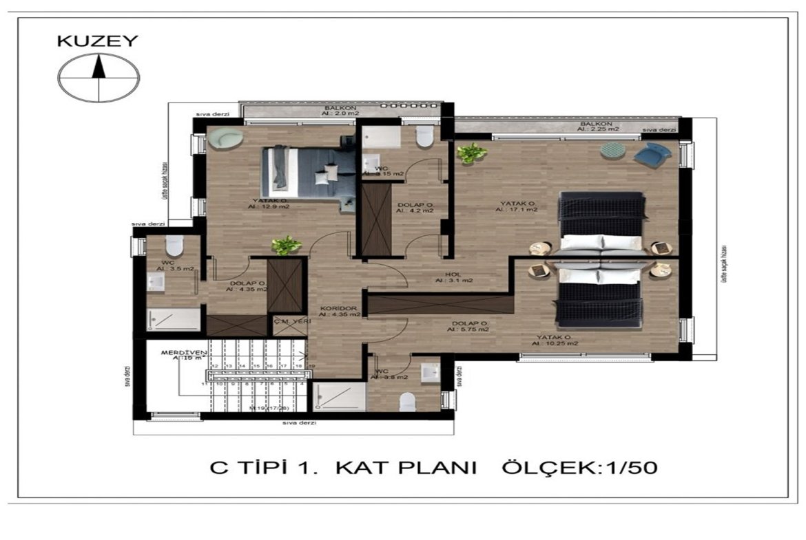 Ardem Construction - Ardem Park Green Hill 3+1 Triplex Villa