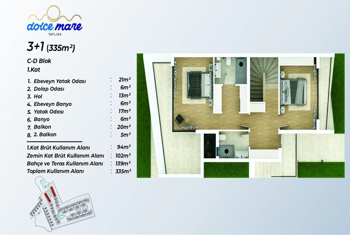 Akol Global - Dolce Mare D Blok 3+1 Müstakil Villa