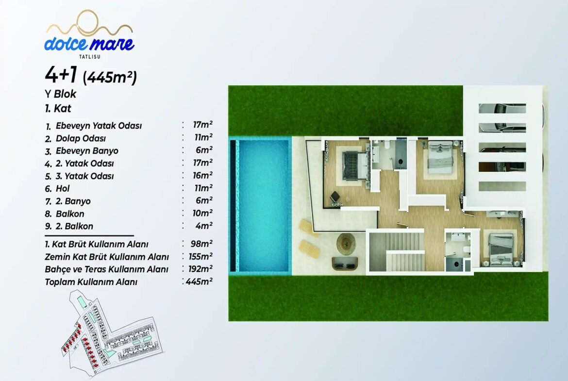 Akol Global - Dolce Mare Y Blok 4+1 Müstakil Villa